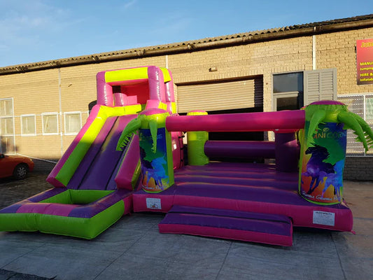 Unicorn Jumping Castle with Slide