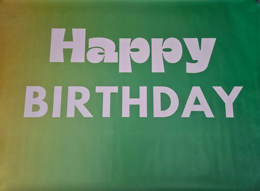 Happy Birthday - Yellow & Green Mixed