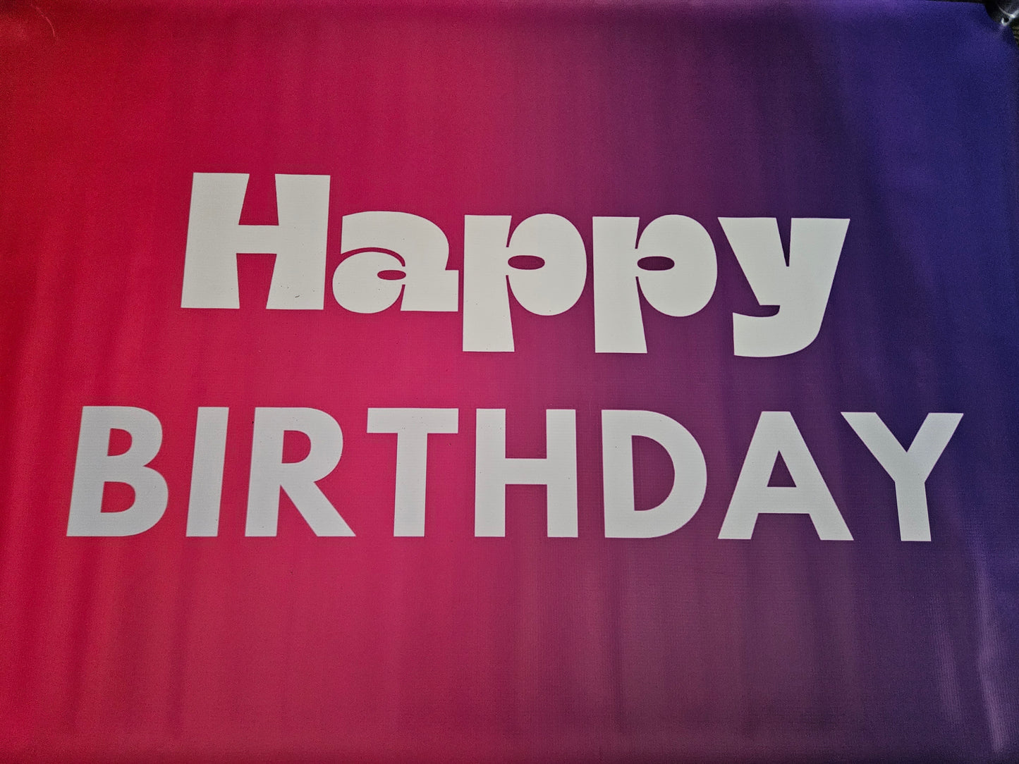 Happy Birthday Banner - Pink / Light Purple & Dark Purple