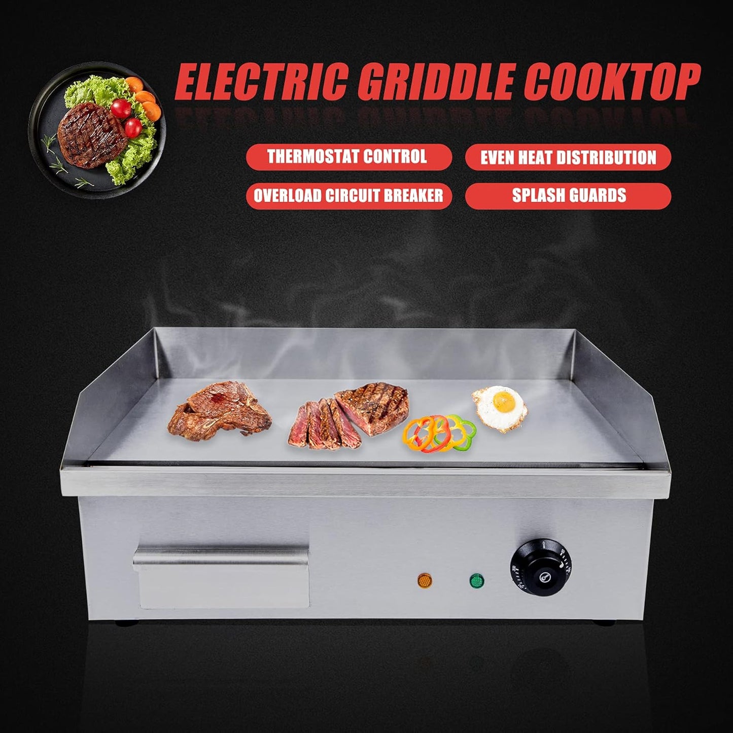 550MM Flat Plate Electric Griddle