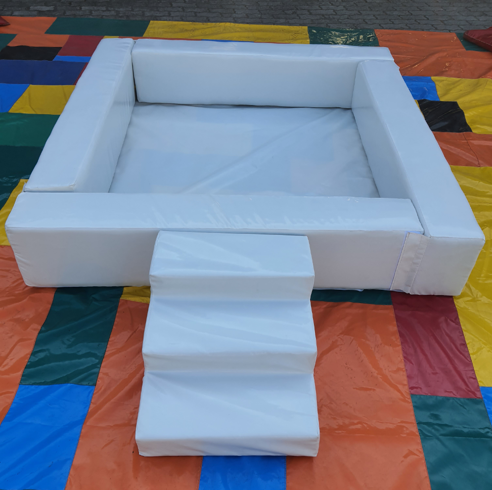 White Soft Play Ball Pond with Step