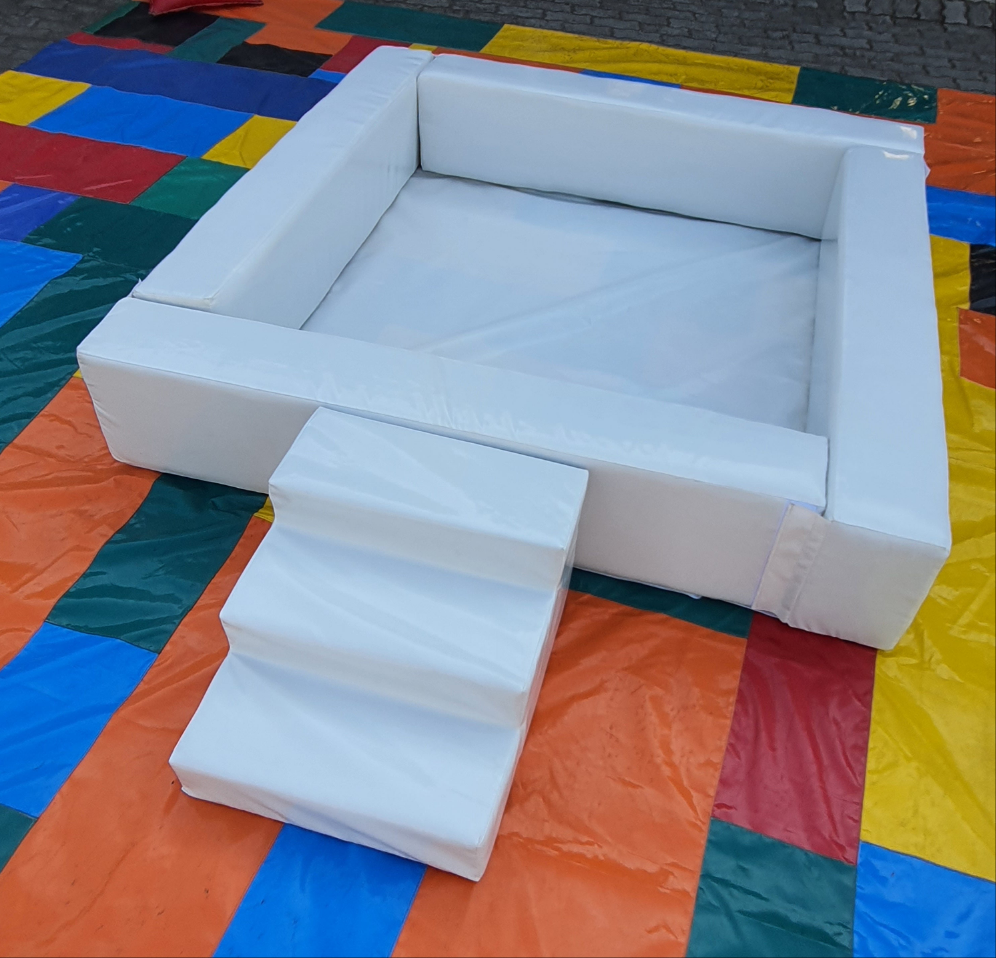 White Soft Play Ball Pond with Step