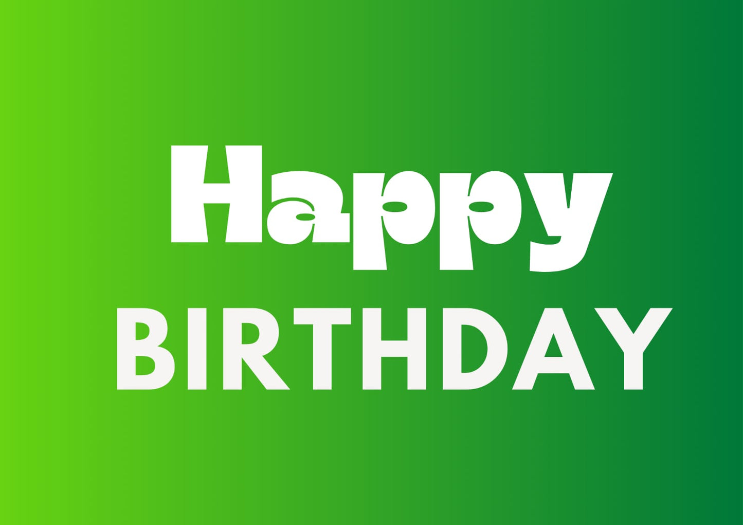 Happy Birthday Banner - Green