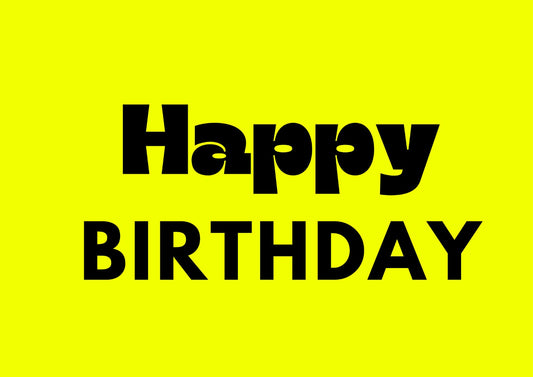 Happy Birthday - Yellow