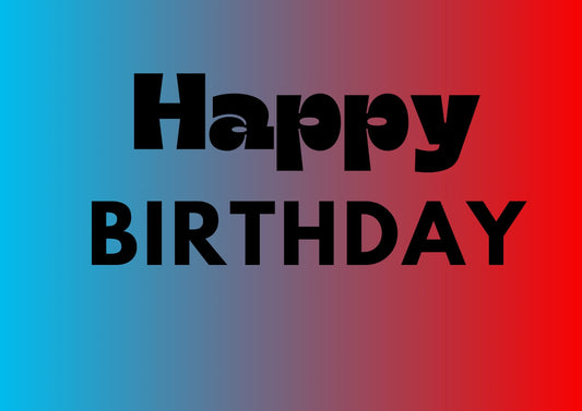 Happy Birthday Banner - Blue & Red