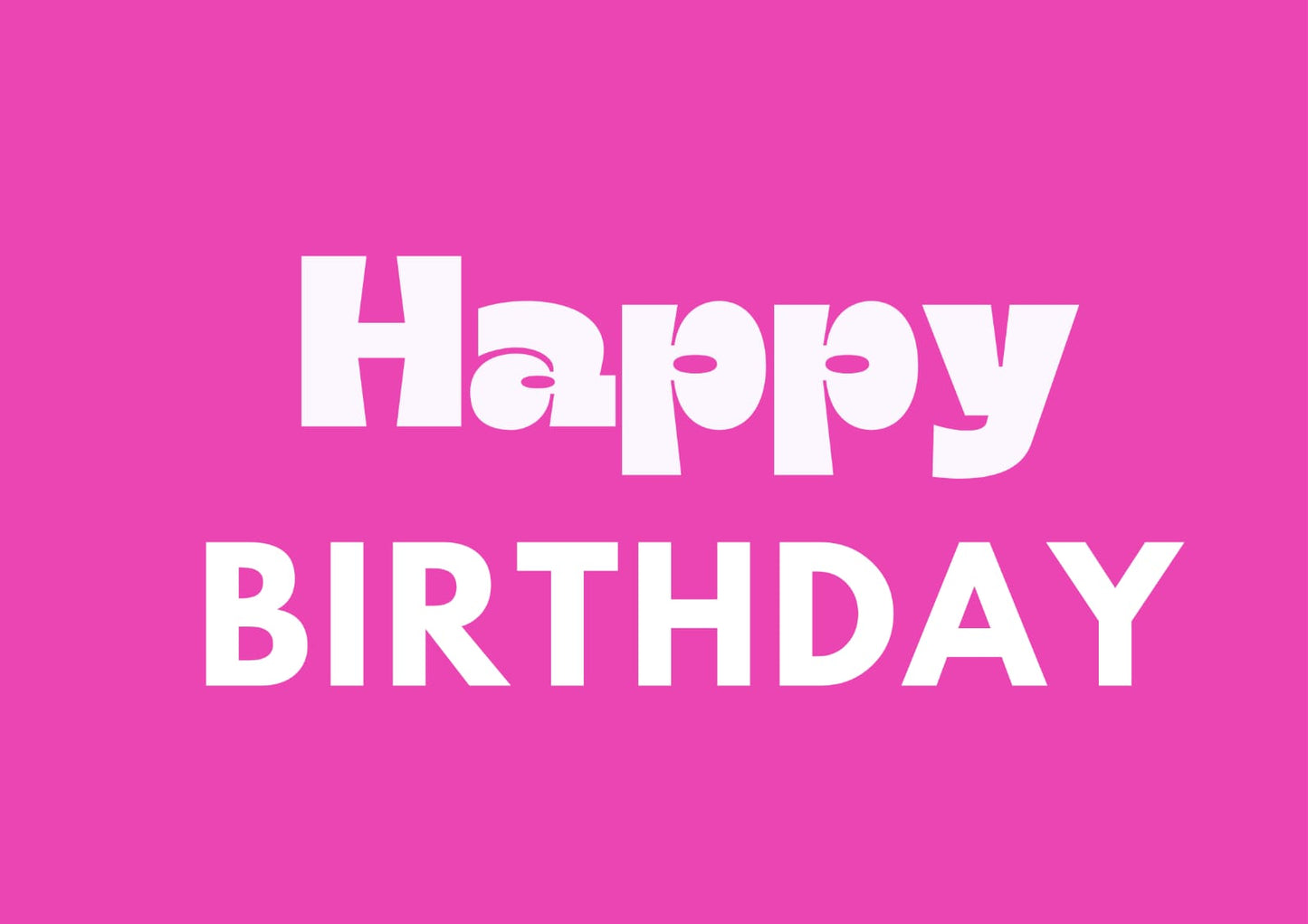 Happy Birthday Banner - Pink