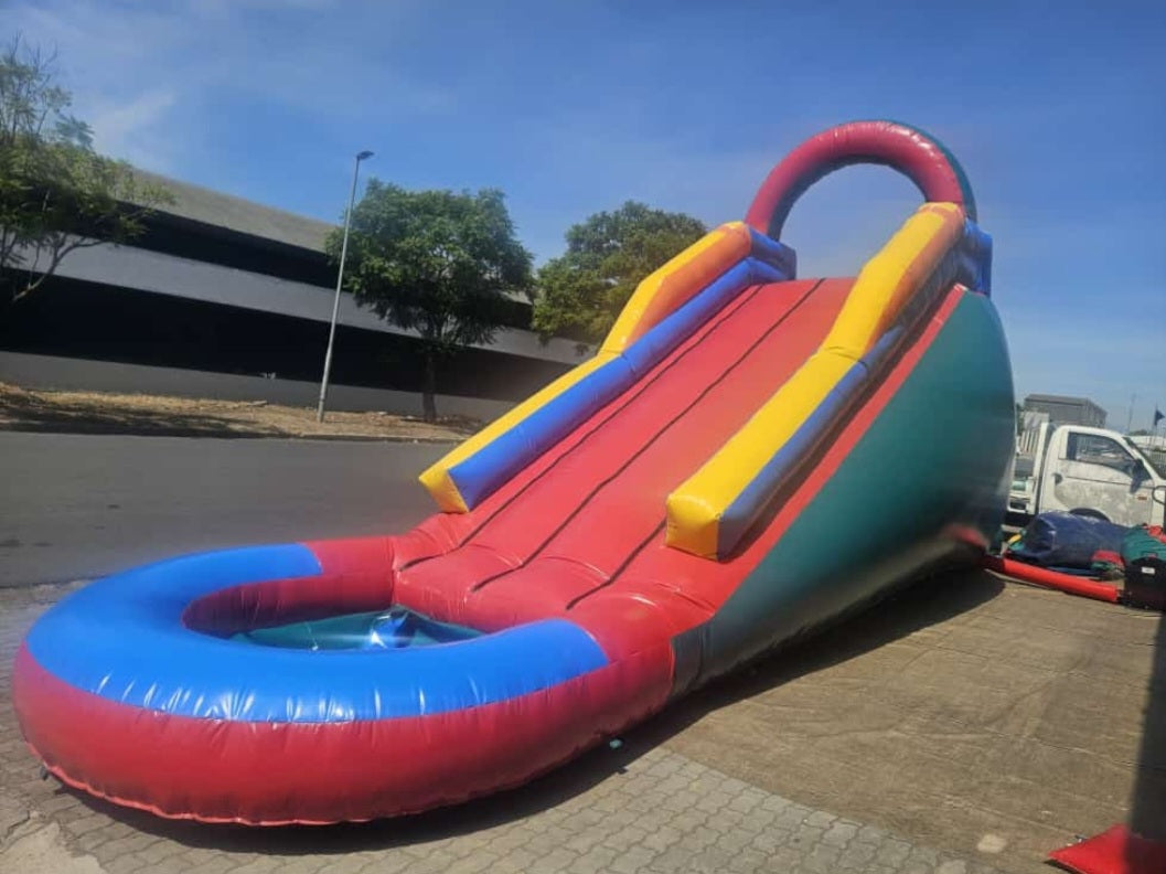 High Climb-Up Slide with Pond