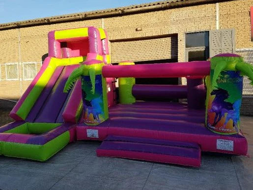 Unicorn Jumping Castle with Slide